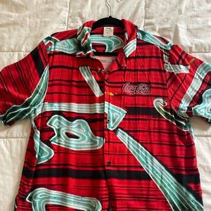 Pacsun Coca Cola short sleeve button down shirt.